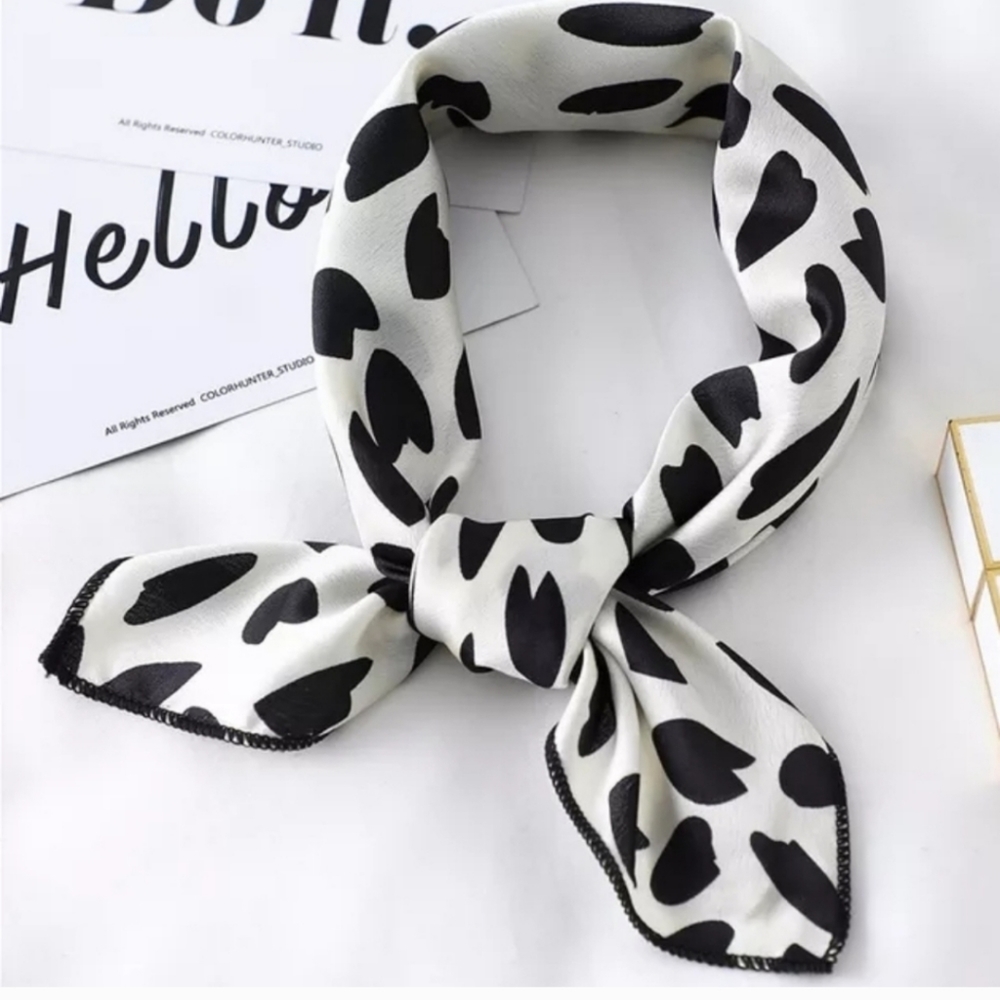 Silky Scarf For Head Bag Neck Hair Ponytail Wrist 18inx18in